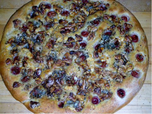 Grape, Gorgonzola, and Walnut Focaccia 
