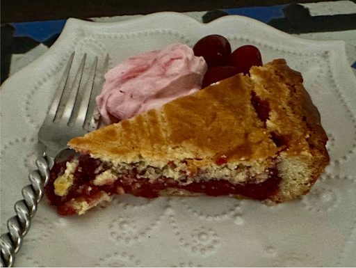Gâteau Basque with Sour Cherry & Almonds