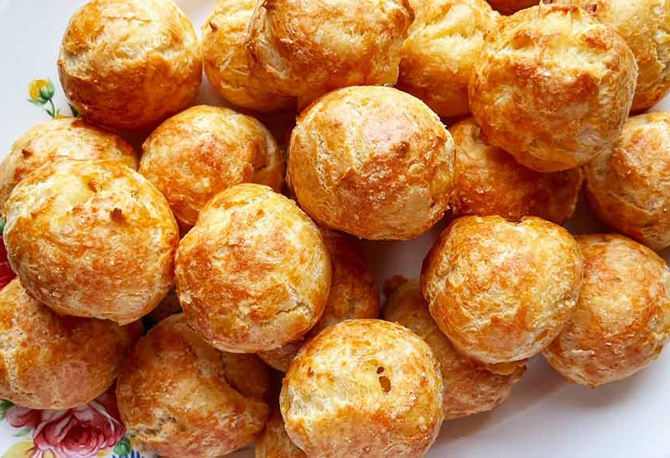 Cheddar and Dill Gougères
